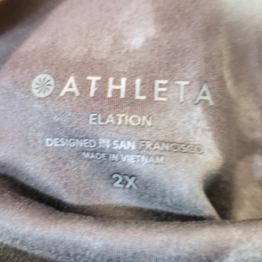 Athleta Elation Cropped Legging Size 2X  Green & Gray Ombre